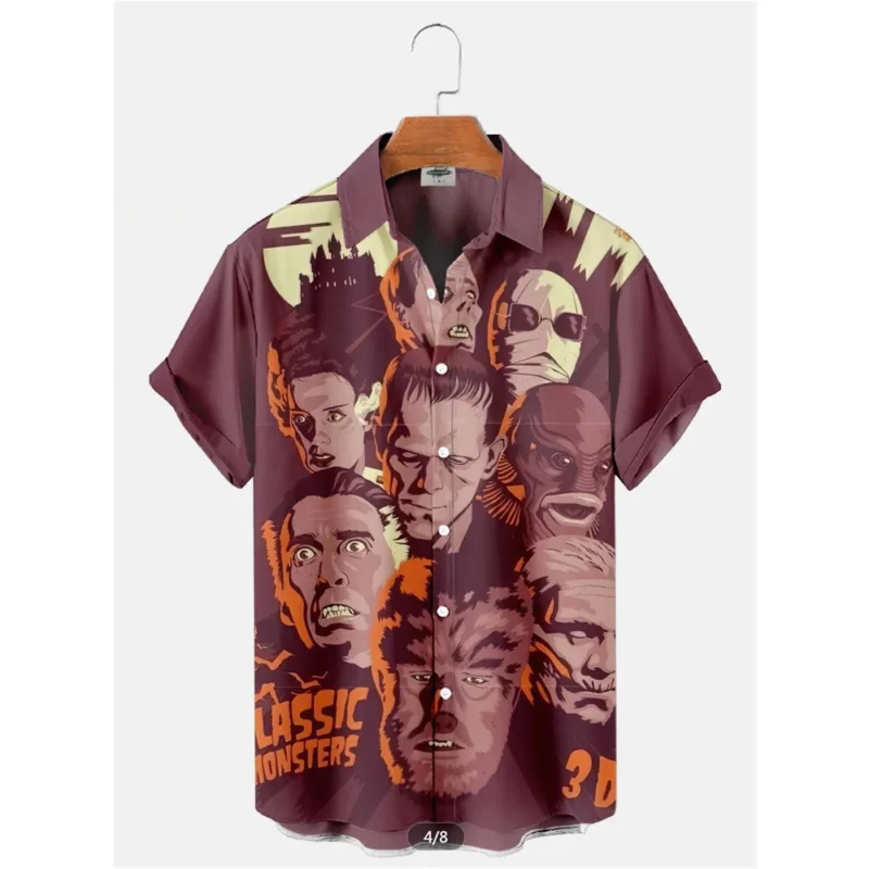 2024 Retro Casual Collar Man's Hawaiian Shirt Cotton With Costume Short Sleeve Top Designer Camisa Floral Masculina