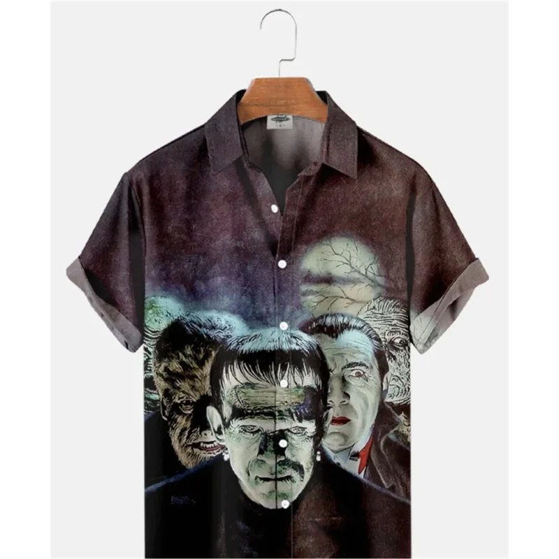 2024 Retro Casual Collar Man's Hawaiian Shirt Cotton With Costume Short Sleeve Top Designer Camisa Floral Masculina