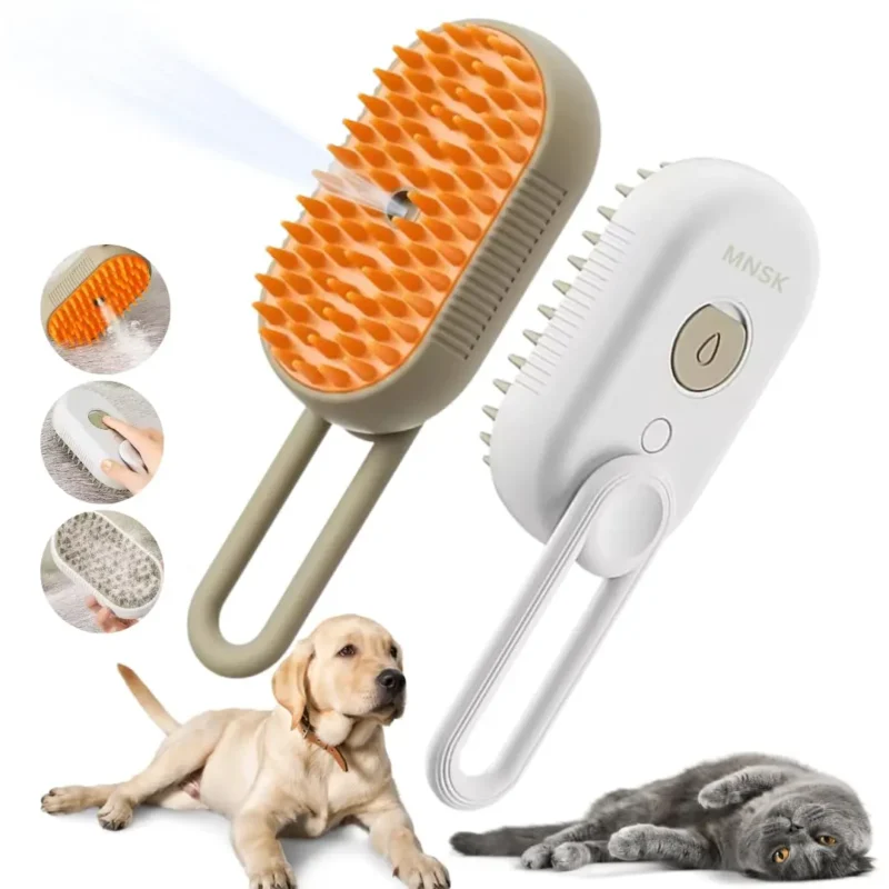 Pet Cleaning Brush Steam Spray