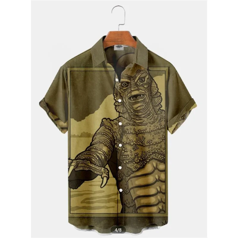 2024 Retro Casual Collar Man's Hawaiian Shirt Cotton With Costume Short Sleeve Top Designer Camisa Floral Masculina