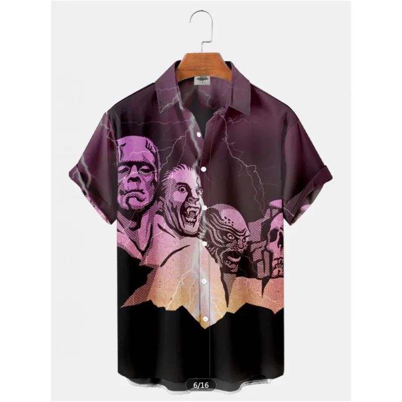 2024 Retro Casual Collar Man's Hawaiian Shirt Cotton With Costume Short Sleeve Top Designer Camisa Floral Masculina