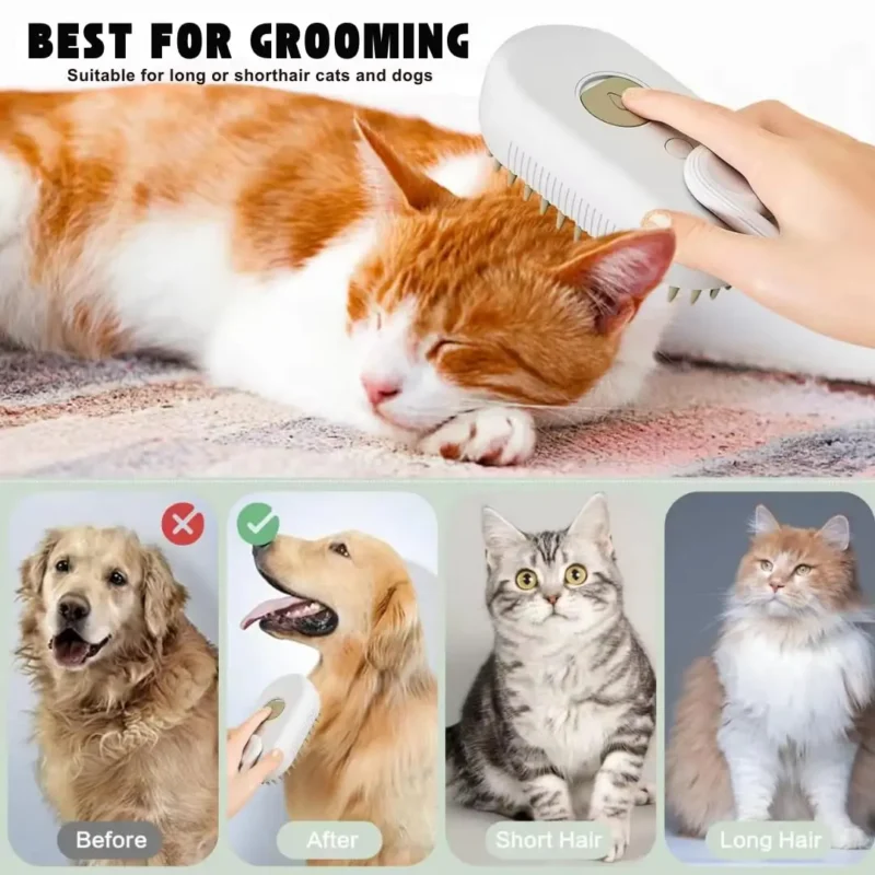 Pet Cleaning Brush Steam Spray - Image 4
