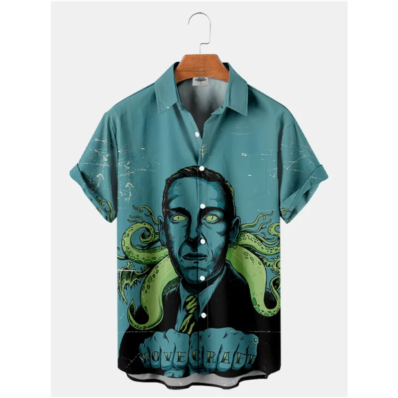 2024 Retro Casual Collar Man's Hawaiian Shirt Cotton With Costume Short Sleeve Top Designer Camisa Floral Masculina